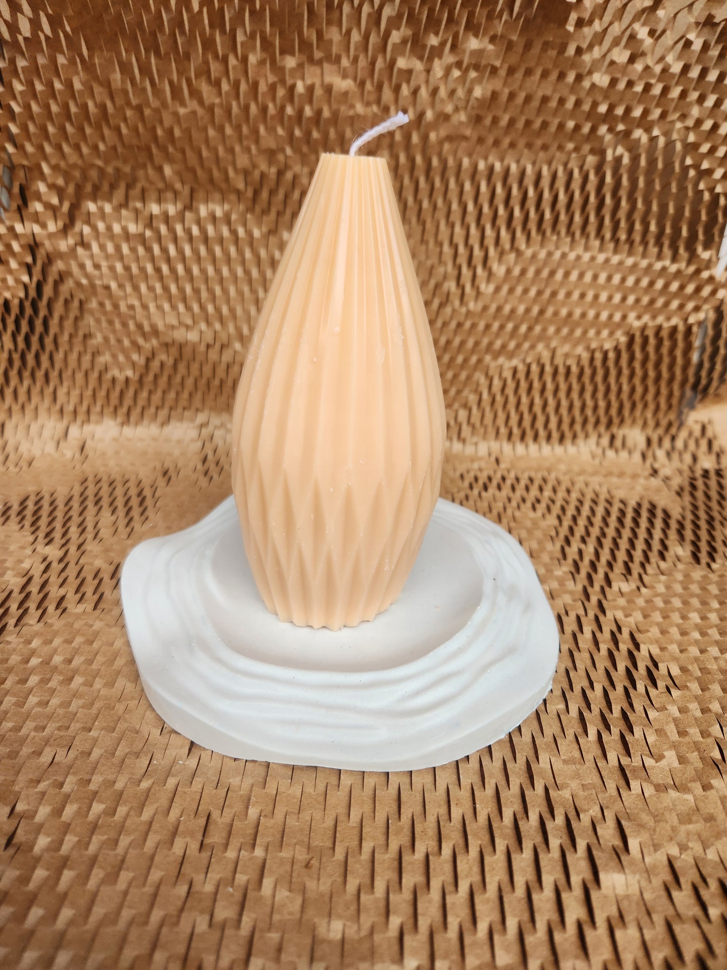 Pear-shaped candle