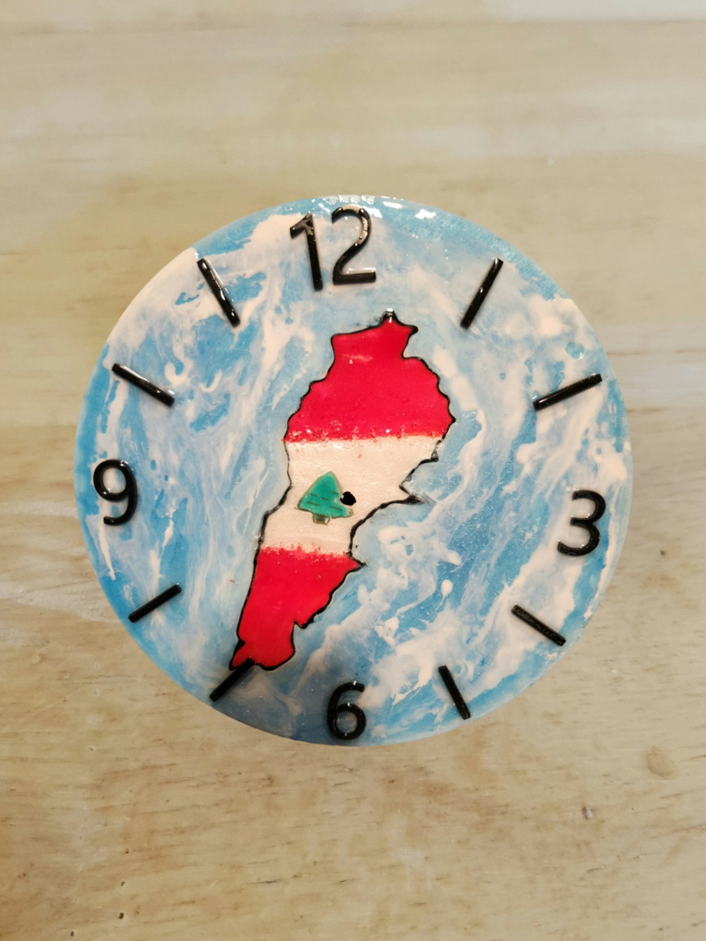 Customized Lebanon resin clock