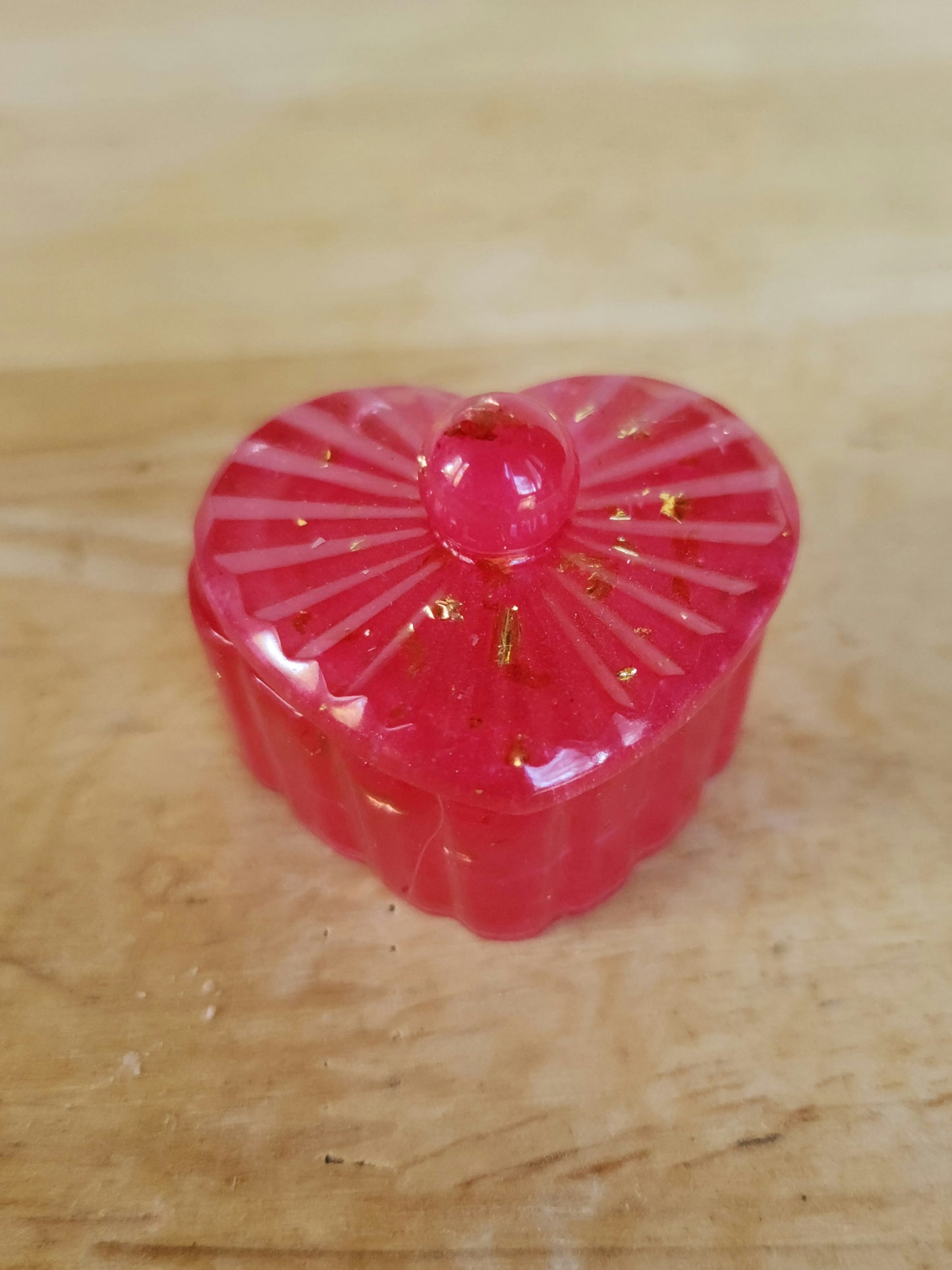 Storage Resin Heart Jar