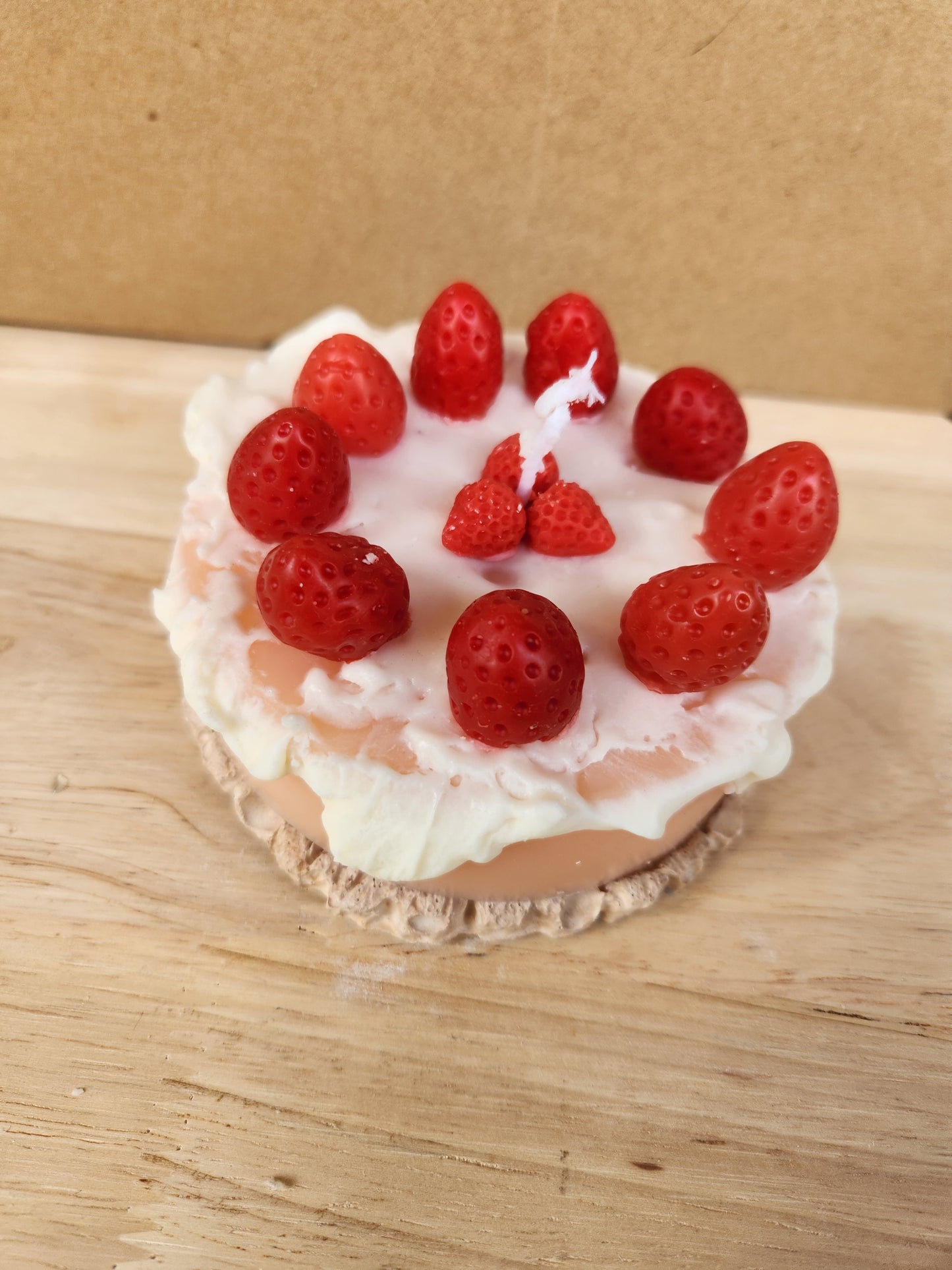 Strawberry Delight Cake Candle