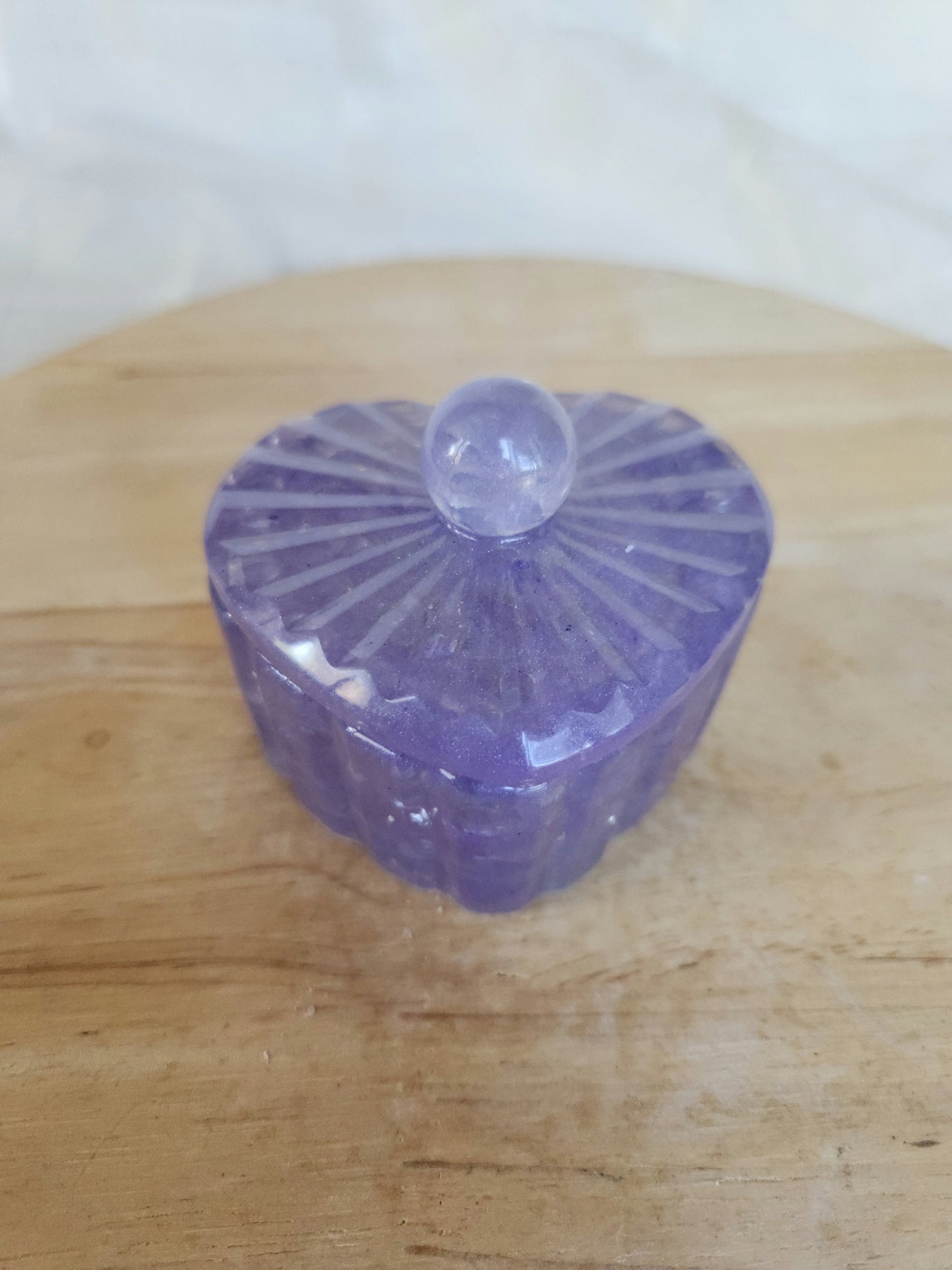 Storage Resin Heart Jar