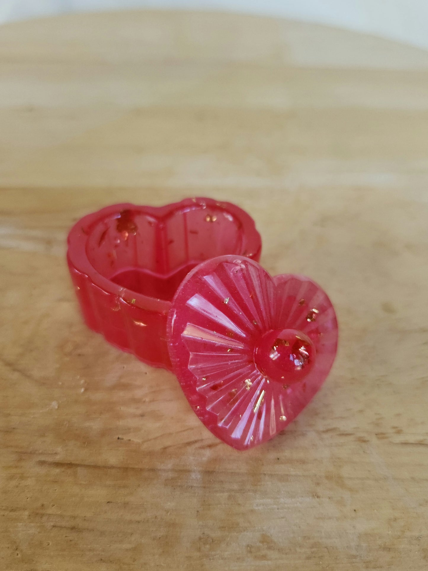 Storage Resin Heart Jar