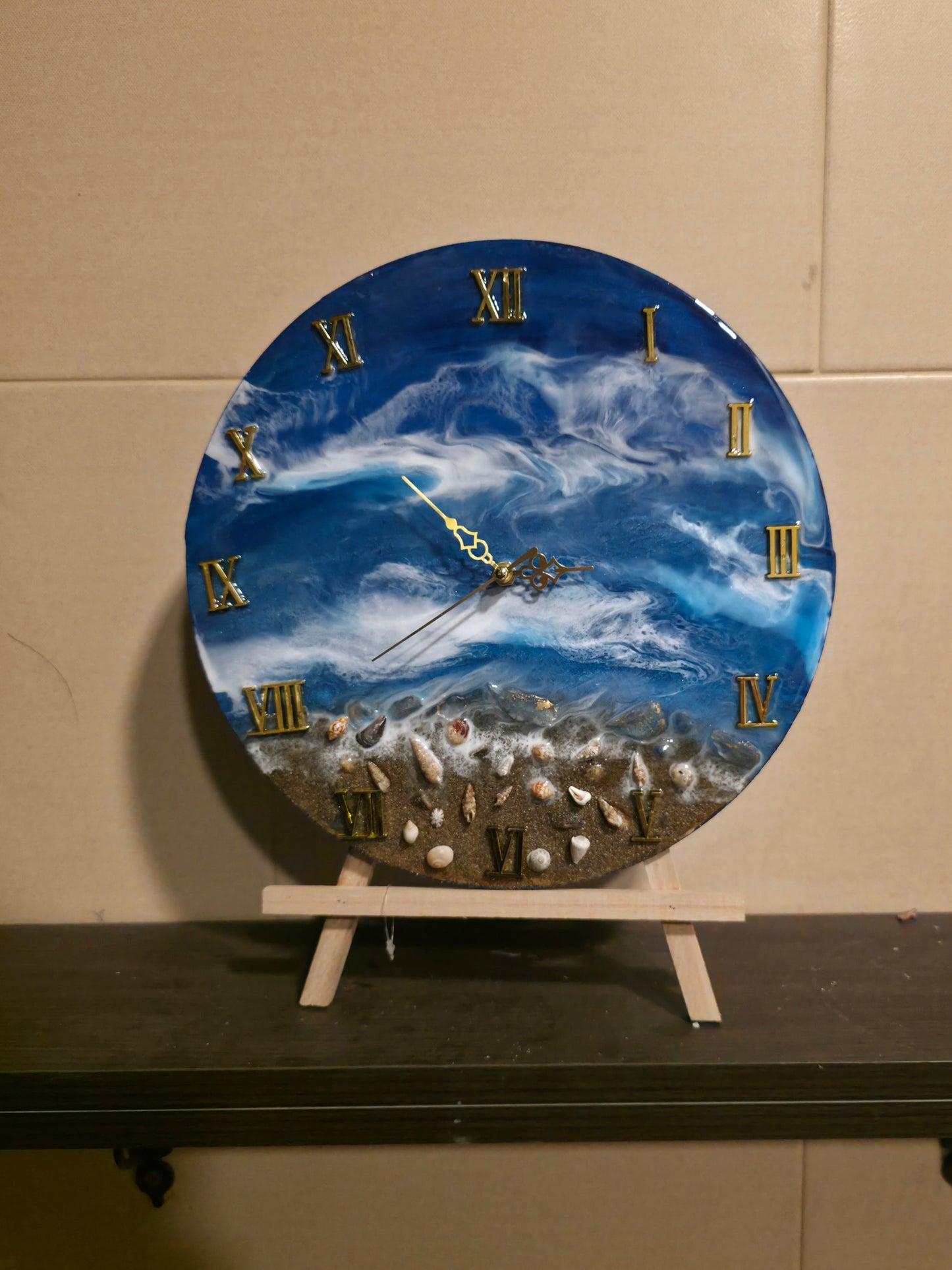 Ocean Resin Art Clock