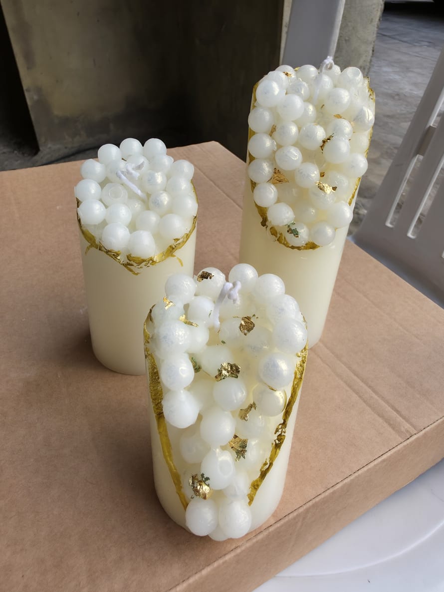 Pearl Pillar Candles