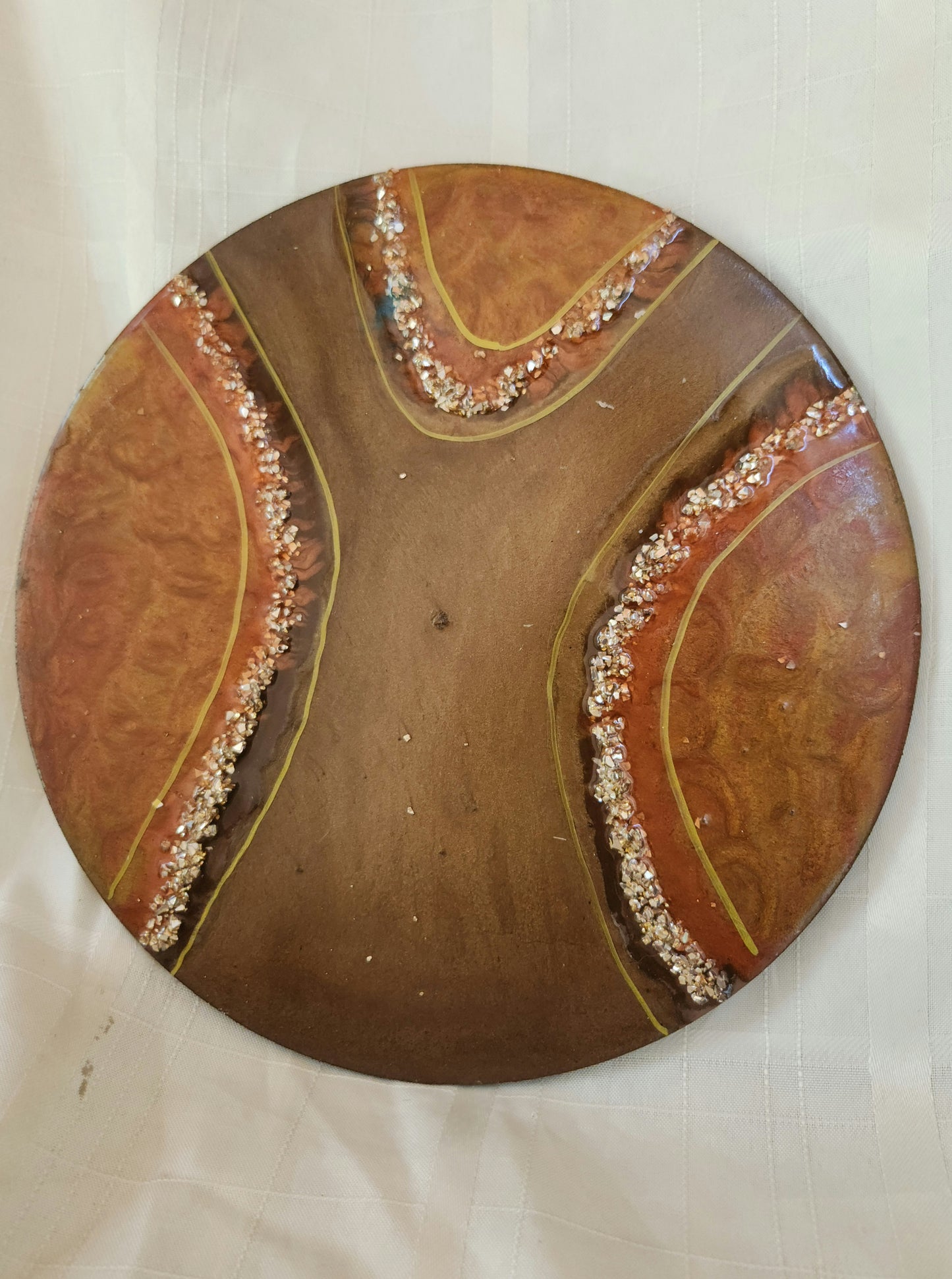 Customized geode and resin frame/ clock with crystals