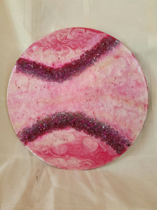 Customized geode and resin frame/ clock with crystals