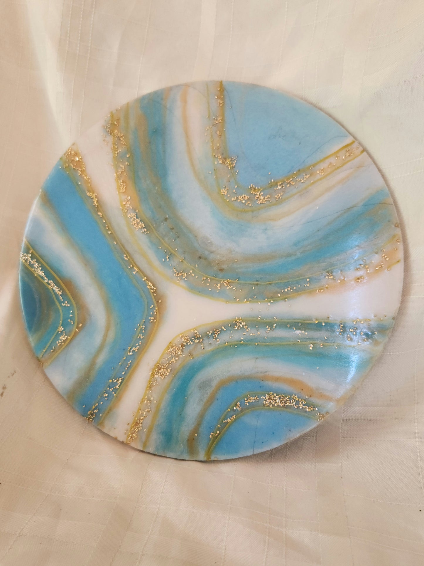Customized geode and resin frame/ clock with crystals