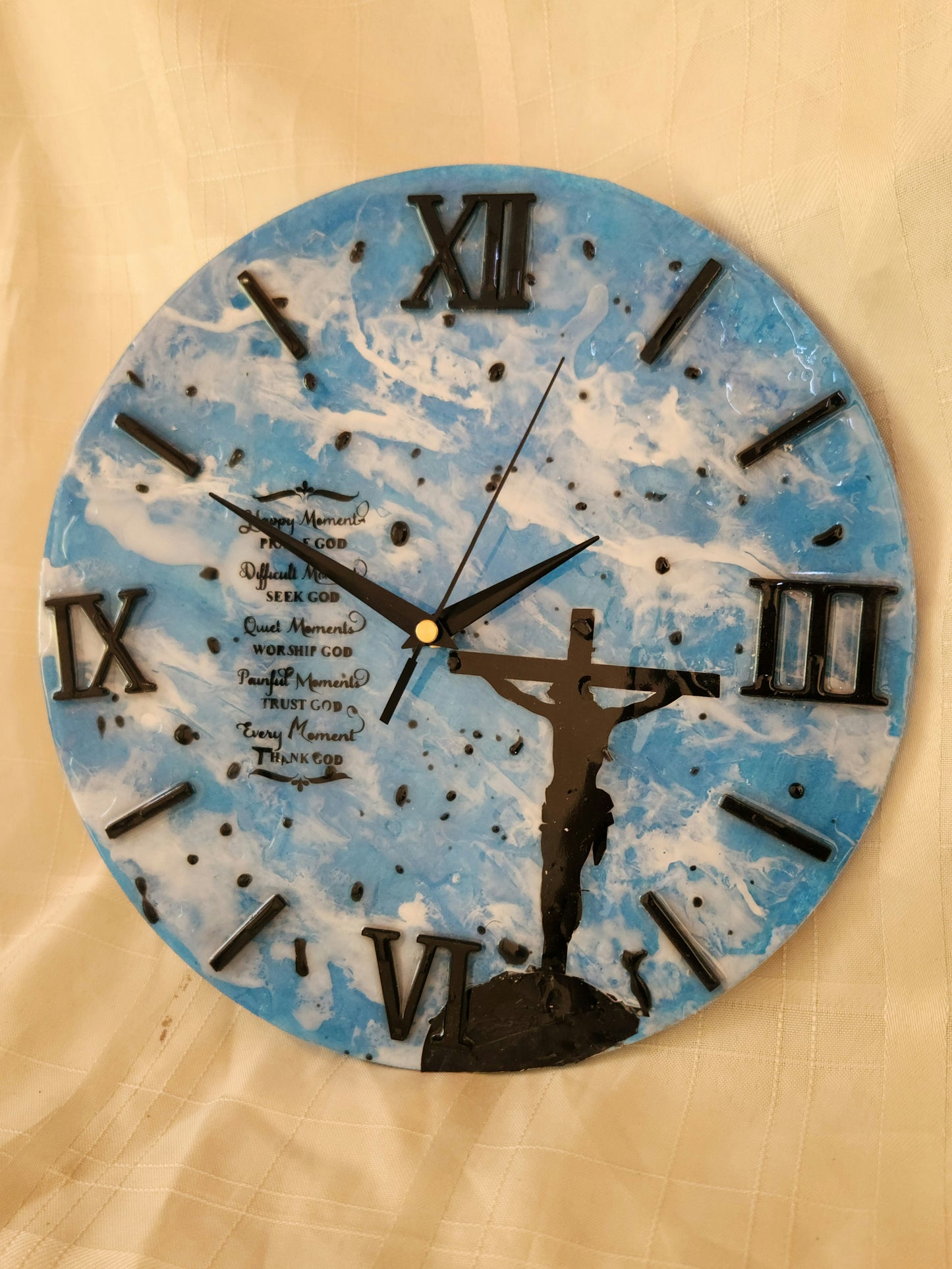 Customized Christian resin clock