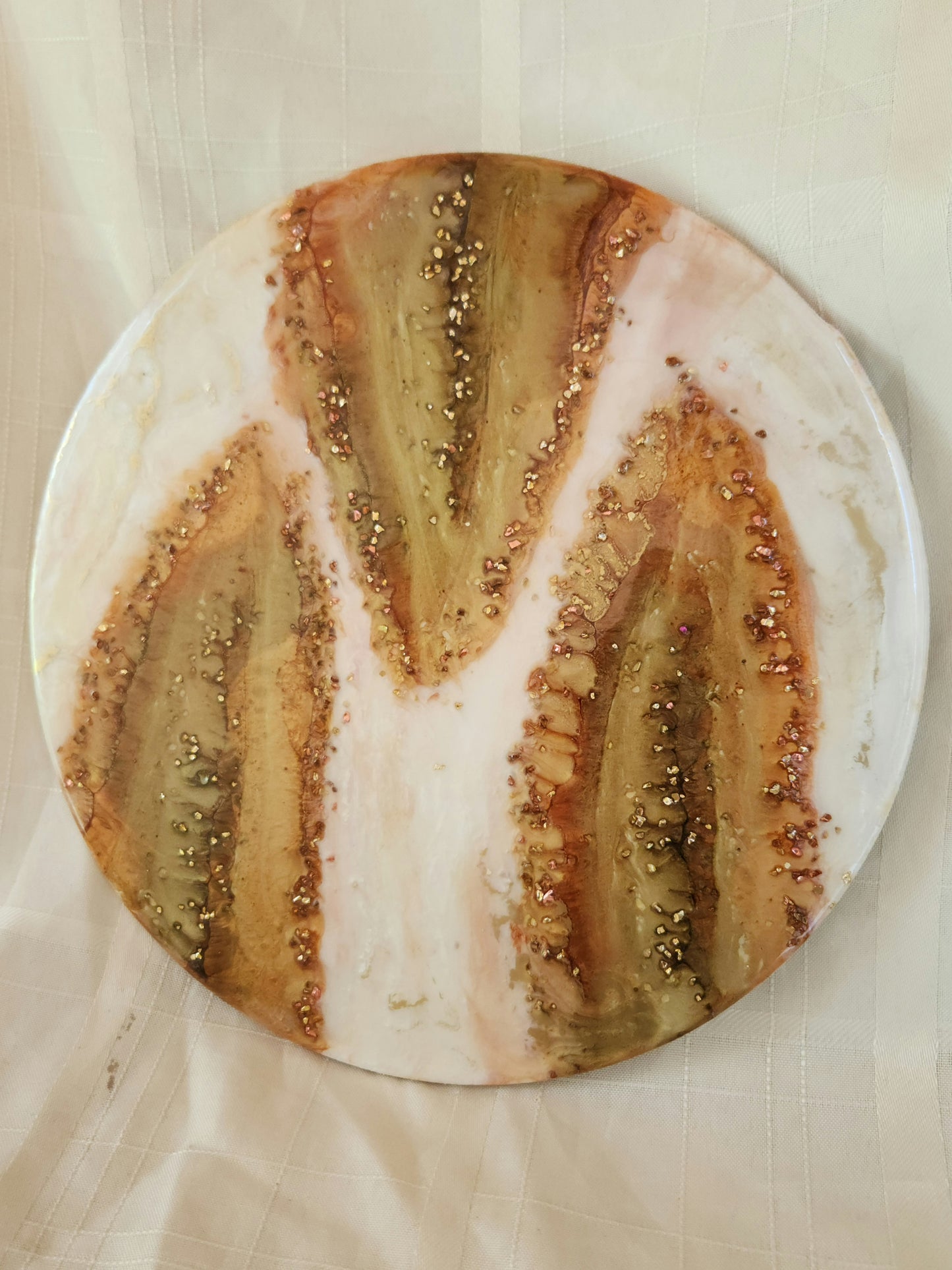 Customized geode and resin frame/ clock with crystals