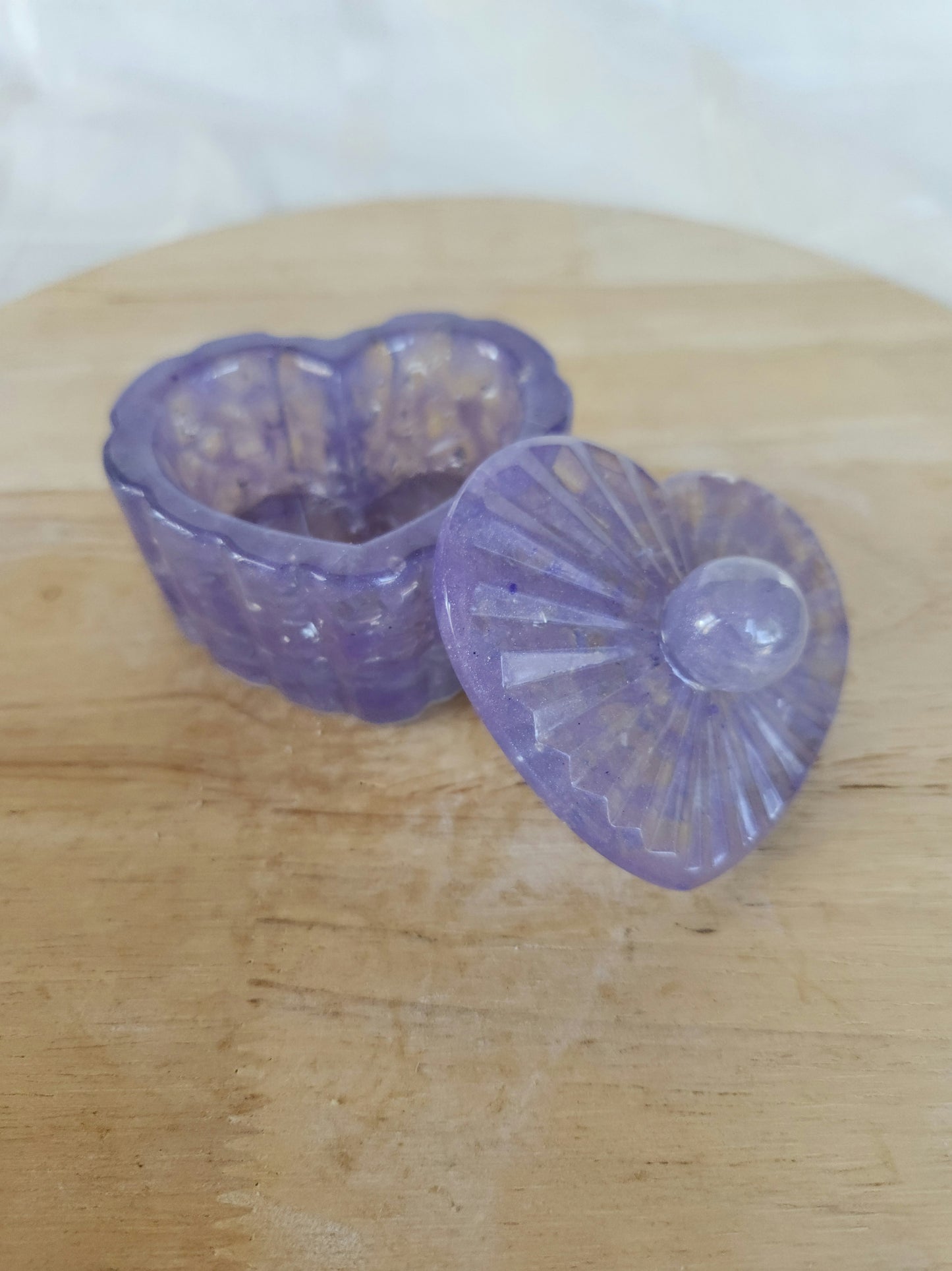 Storage Resin Heart Jar
