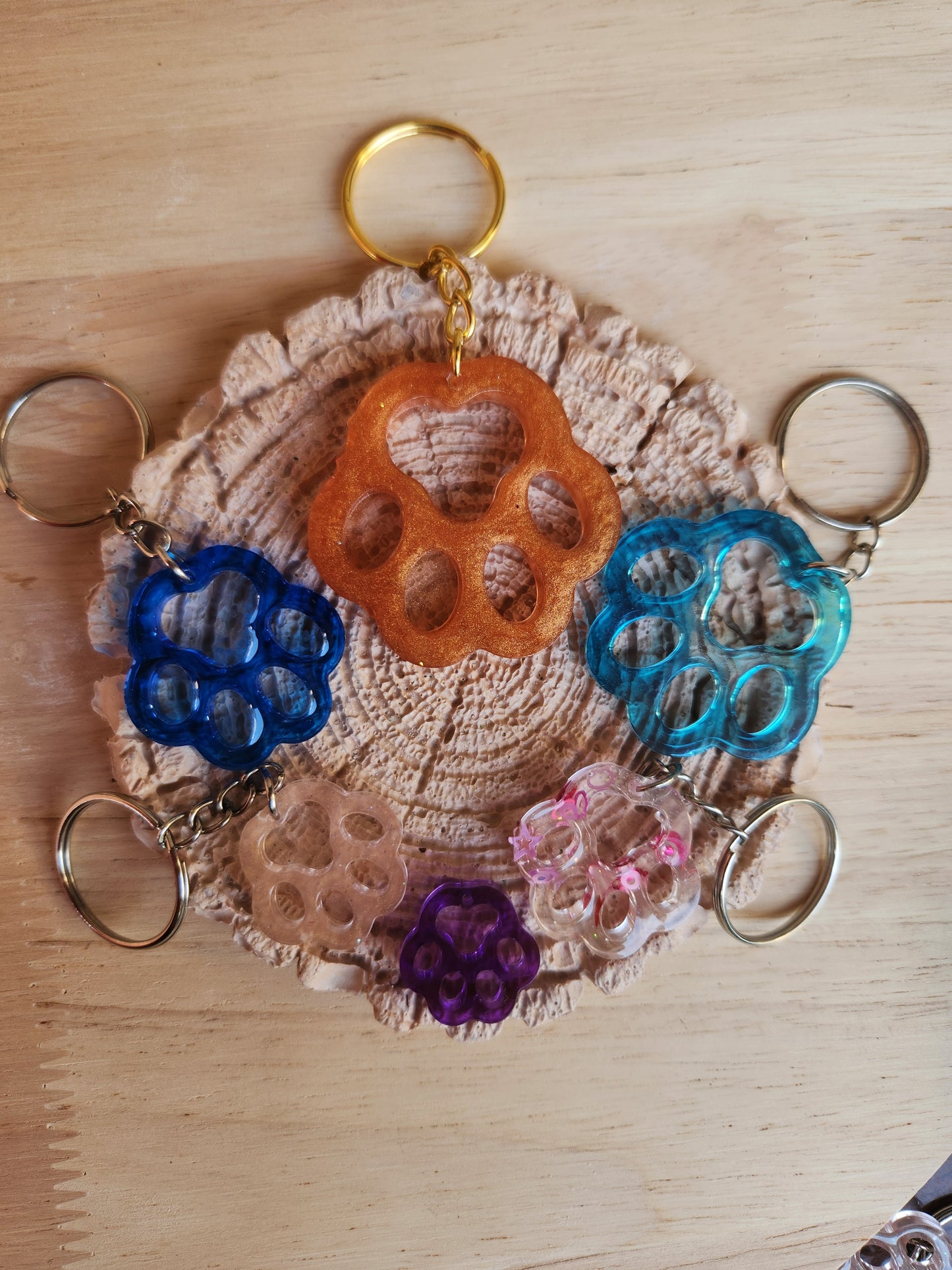Paw keychains