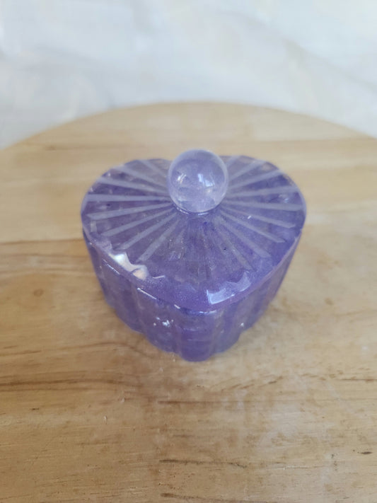 Storage Resin Heart Jar
